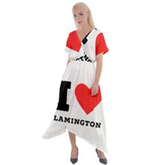 I Love Lamington Cross Front Sharkbite Hem Maxi Dress by ilovewhateva