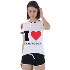 I Love Lamington Short Sleeve Open Back Tee by ilovewhateva