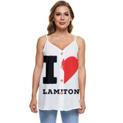 I Love Lamington Casual Spaghetti Strap Chiffon Top by ilovewhateva