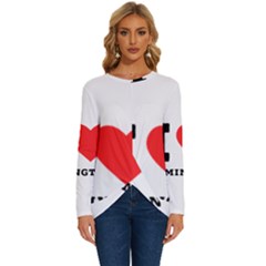 I Love Lamington Long Sleeve Crew Neck Pullover Top by ilovewhateva