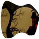 Halloween Moon Haunted House Full Moon Dead Tree Velour Head Support Cushion View3