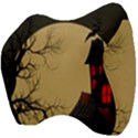 Halloween Moon Haunted House Full Moon Dead Tree Velour Head Support Cushion View4