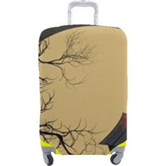 Halloween Moon Haunted House Full Moon Dead Tree Luggage Cover (large) by Ravend