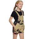 Halloween Moon Haunted House Full Moon Dead Tree Kids  Short Overalls View3