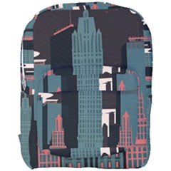 New York City Nyc Skyline Cityscape Full Print Backpack by Ravend