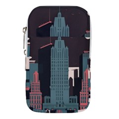 New York City Nyc Skyline Cityscape Waist Pouch (small) by Ravend