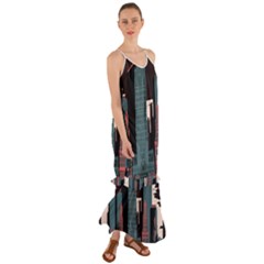 New York City Nyc Skyline Cityscape Cami Maxi Ruffle Chiffon Dress by Ravend