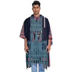 New York City Nyc Skyline Cityscape Men s Hooded Rain Ponchos by Ravend