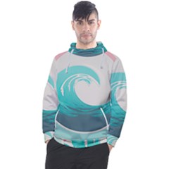 Tidal Wave Ocean Sea Tsunami Wave Minimalist Men s Pullover Hoodie by Ravend