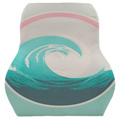 Tidal Wave Ocean Sea Tsunami Wave Minimalist Car Seat Back Cushion  by Ravend