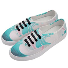 Tidal Wave Ocean Sea Tsunami Wave Minimalist Women s Classic Low Top Sneakers by Ravend