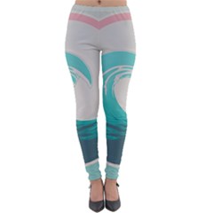 Tidal Wave Ocean Sea Tsunami Wave Minimalist Lightweight Velour Leggings by Ravend