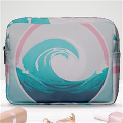 Tidal Wave Ocean Sea Tsunami Wave Minimalist Make Up Pouch (large) by Ravend