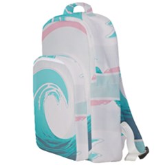 Tidal Wave Ocean Sea Tsunami Wave Minimalist Double Compartment Backpack by Ravend