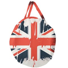 Union Jack England Uk United Kingdom London Giant Round Zipper Tote by Ravend