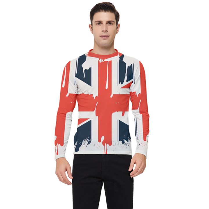 Union Jack England Uk United Kingdom London Men s Long Sleeve Rash Guard