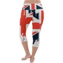 Union Jack England Uk United Kingdom London Lightweight Velour Capri Yoga Leggings View4