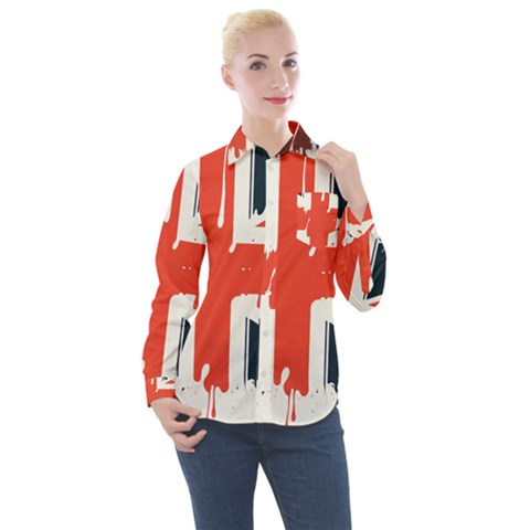 Union Jack England Uk United Kingdom London Women s Long Sleeve Pocket Shirt by Ravend