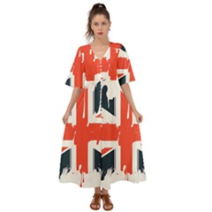 Union Jack England Uk United Kingdom London Kimono Sleeve Boho Dress by Ravend