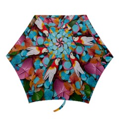 Confetti Tropical Ocean Themed Background Abstract Mini Folding Umbrellas by Ravend