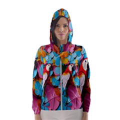 Confetti Tropical Ocean Themed Background Abstract Women s Hooded Windbreaker by Ravend