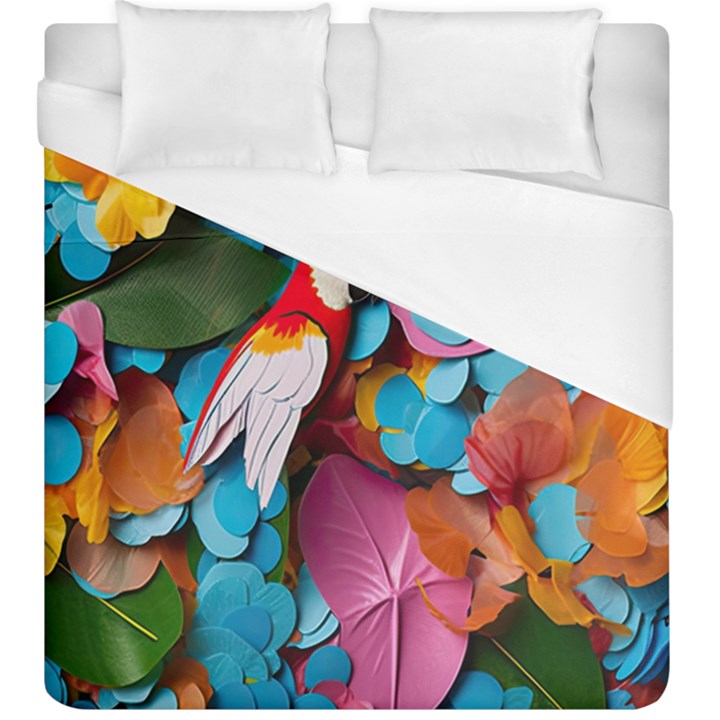 Confetti Tropical Ocean Themed Background Abstract Duvet Cover (King Size)