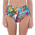 Confetti Tropical Ocean Themed Background Abstract Reversible High-Waist Bikini Bottoms View1