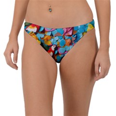 Confetti Tropical Ocean Themed Background Abstract Band Bikini Bottoms by Ravend