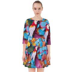 Confetti Tropical Ocean Themed Background Abstract Smock Dress by Ravend