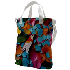 Confetti Tropical Ocean Themed Background Abstract Canvas Messenger Bag by Ravend