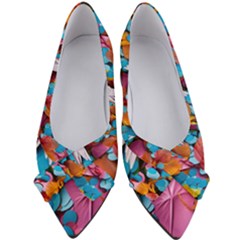 Confetti Tropical Ocean Themed Background Abstract Women s Bow Heels by Ravend