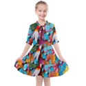 Confetti Tropical Ocean Themed Background Abstract Kids  All Frills Chiffon Dress View1