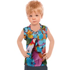 Confetti Tropical Ocean Themed Background Abstract Kids  Sport Tank Top