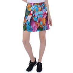 Confetti Tropical Ocean Themed Background Abstract Tennis Skirt by Ravend