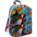 Confetti Tropical Ocean Themed Background Abstract Zip Up Backpack View2