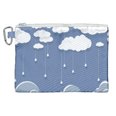 Clouds Rain Paper Raindrops Weather Sky Raining Canvas Cosmetic Bag (xl) by Ravend