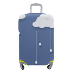 Clouds Rain Paper Raindrops Weather Sky Raining Luggage Cover (small) by Ravend