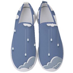 Clouds Rain Paper Raindrops Weather Sky Raining Men s Slip On Sneakers by Ravend