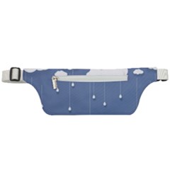 Clouds Rain Paper Raindrops Weather Sky Raining Active Waist Bag by Ravend