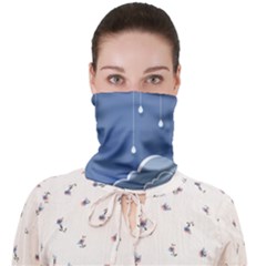 Clouds Rain Paper Raindrops Weather Sky Raining Face Covering Bandana (adult) by Ravend