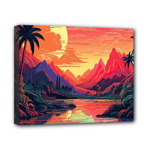 Tropical Landscape Island Background Wallpaper Canvas 10  X 8  (stretched) by Ravend