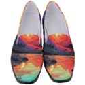 Tropical Landscape Island Background Wallpaper Women s Classic Loafer Heels View1