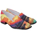 Tropical Landscape Island Background Wallpaper Women s Classic Loafer Heels View3