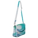 Tsunami Tidal Wave Wave Minimalist Ocean Sea Shoulder Bag with Back Zipper View1