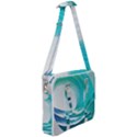 Tsunami Tidal Wave Wave Minimalist Ocean Sea Cross Body Office Bag View2