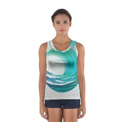 Tsunami Tidal Wave Wave Minimalist Ocean Sea Sport Tank Top  by Ravend