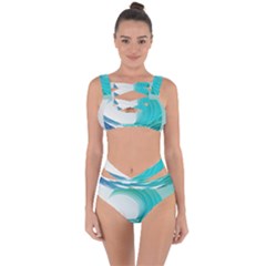 Tsunami Tidal Wave Wave Minimalist Ocean Sea Bandaged Up Bikini Set  by Ravend