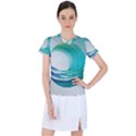 Tsunami Tidal Wave Wave Minimalist Ocean Sea Women s Sports Top View1