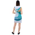 Tsunami Tidal Wave Wave Minimalist Ocean Sea Racer Back Hoodie Dress View2