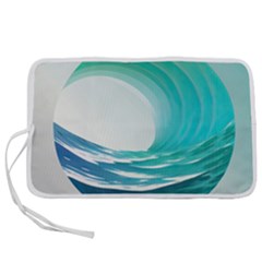 Tsunami Tidal Wave Wave Minimalist Ocean Sea Pen Storage Case (l) by Ravend